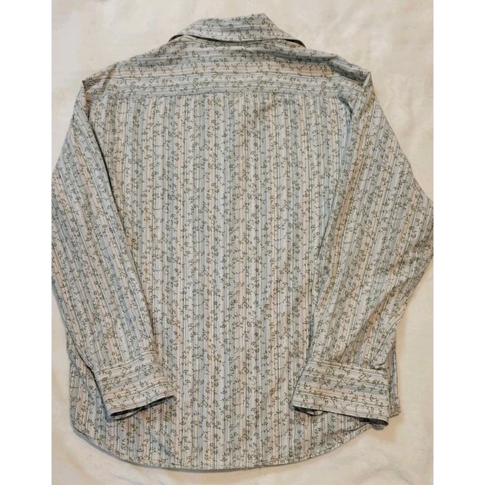 ROBERT GRAHAM FLIP CUFF LONG SLEEVE BUTTONDOWN FLORAL STRIPE PRINT MENS LARGE - Picture 7 of 7